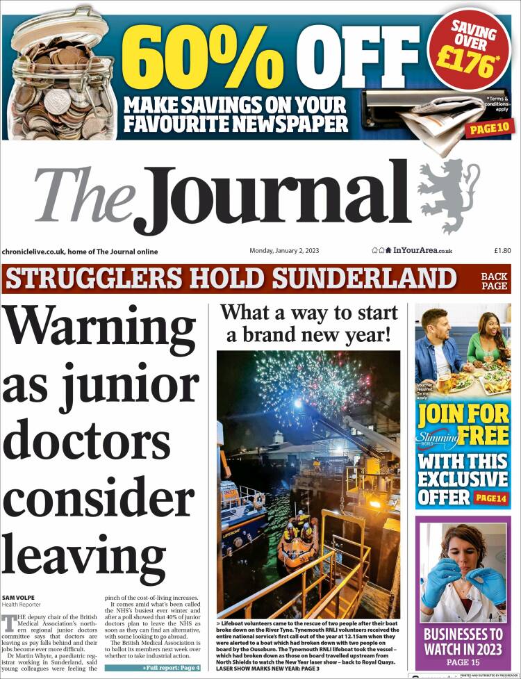 Portada de The Journal (Reino Unido)