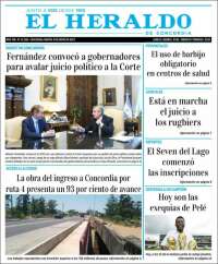 Portada de El Heraldo de Concordia (Argentina)