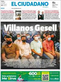 Portada de Diario El Ciudadano (Argentina)