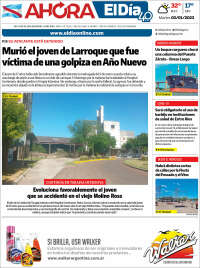 Portada de El Día de Gualeguaychú (Argentina)