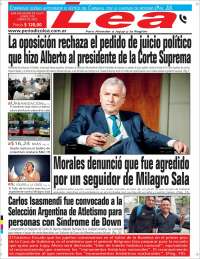 Portada de Periódico Lea (Argentina)