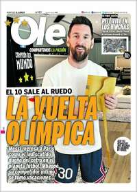 Portada de Olé (Argentina)