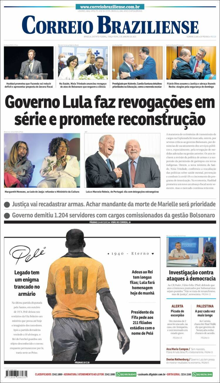 Portada de Correio Braziliense (Brasil)