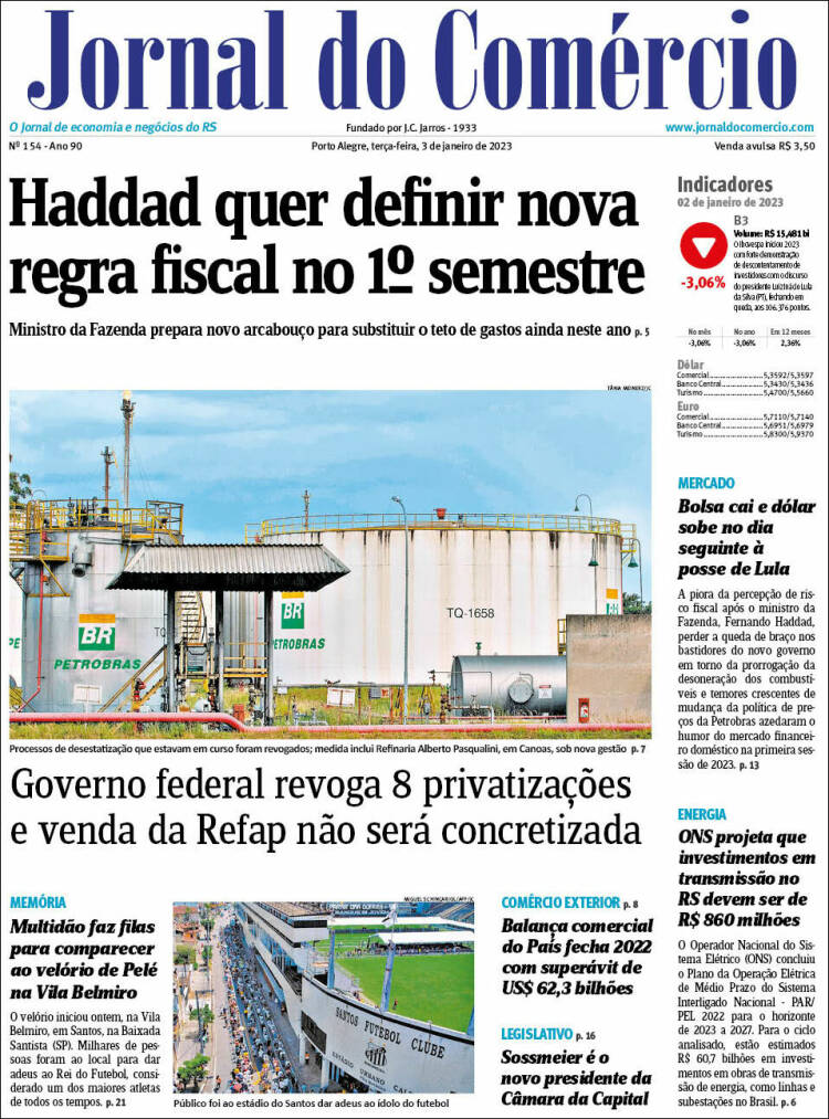 Portada de Jornal do Comércio (Brasil)