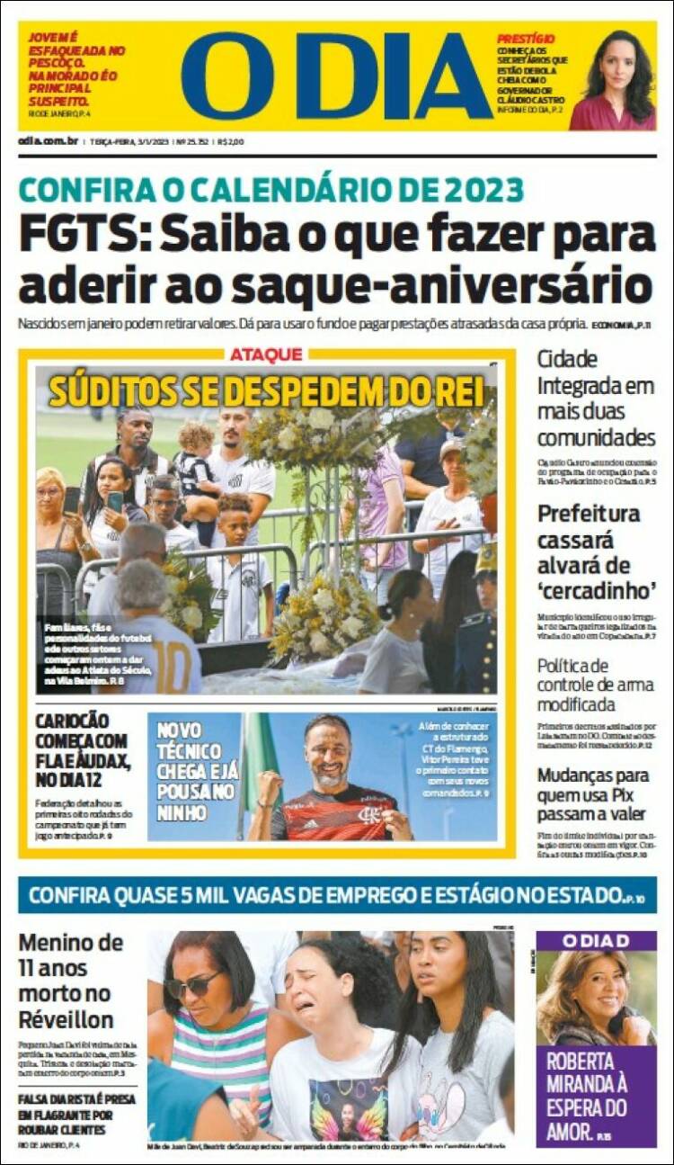 Portada de O Dia (Brasil)
