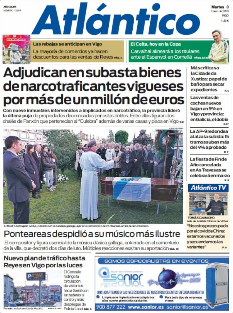 Portada de Atlántico Diario (Spain)