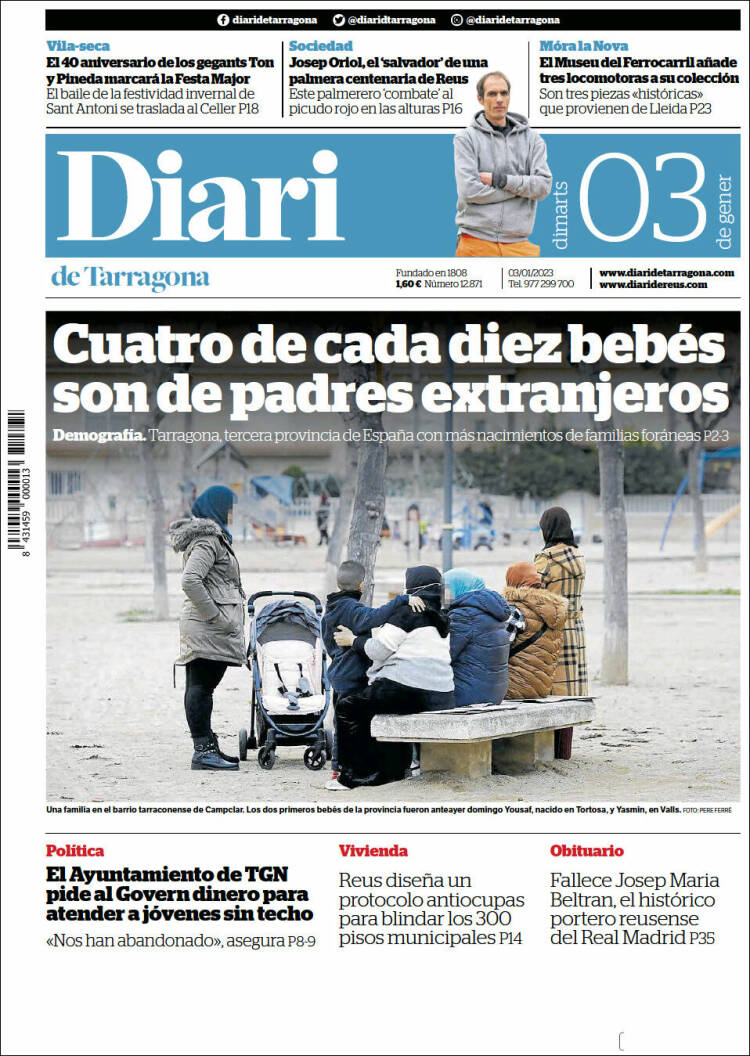 Portada de Diari de Tarragona (Spain)