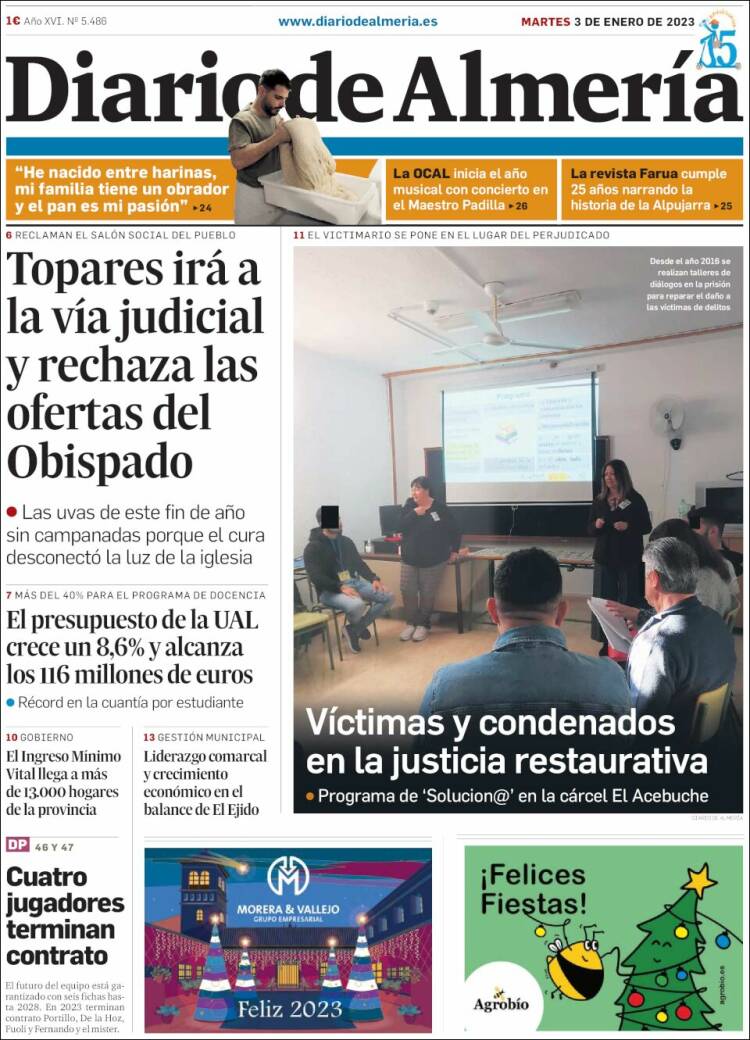 Portada de Diario de Almería (Spain)