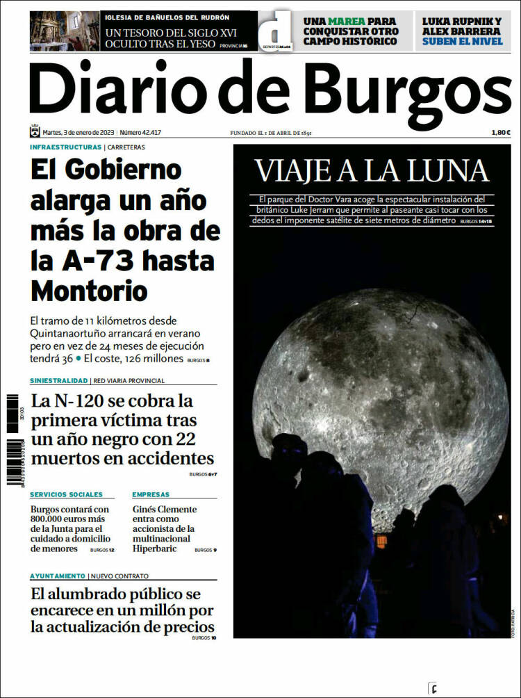 Portada de Diario de Burgos (Spain)