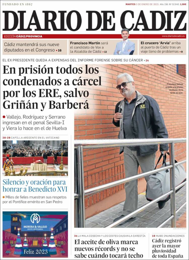 Portada de Diario de Cádiz (Spain)