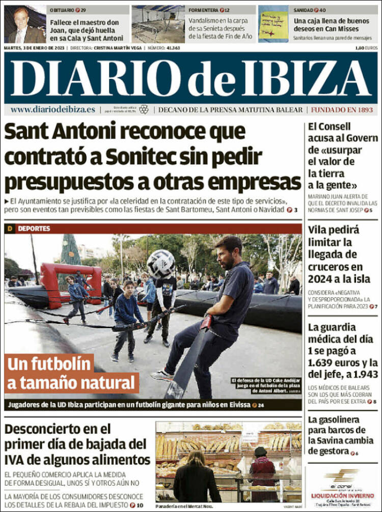 Portada de Diario de Ibiza (Spain)