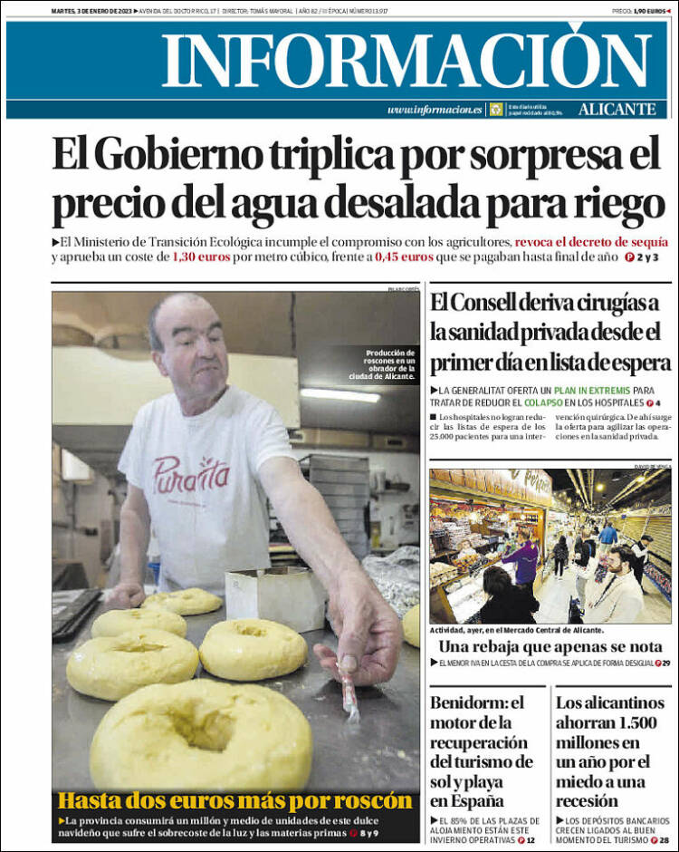 Portada de Diario Información (Spain)