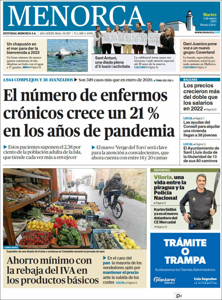 Portada de Menorca - Diario Insular (Spain)