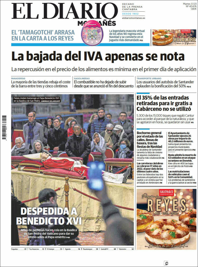 Portada de El Diario Montañés (Spain)