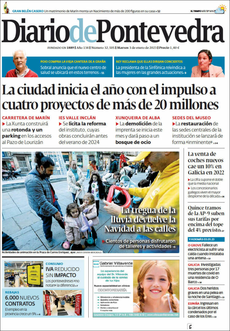 Portada de Diario de Pontevedra (Spain)