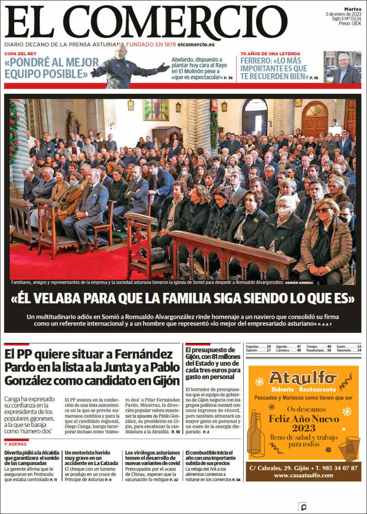 Portada de El Comercio - Gijón (Spain)