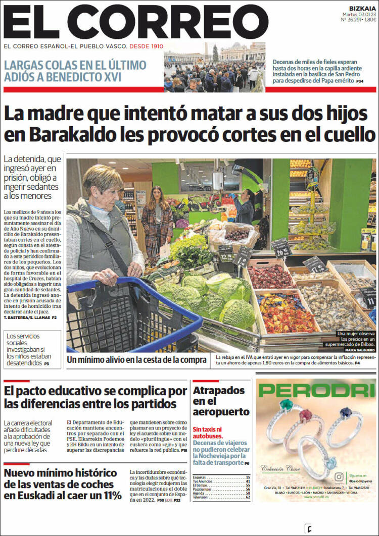 Portada de El Correo (Spain)