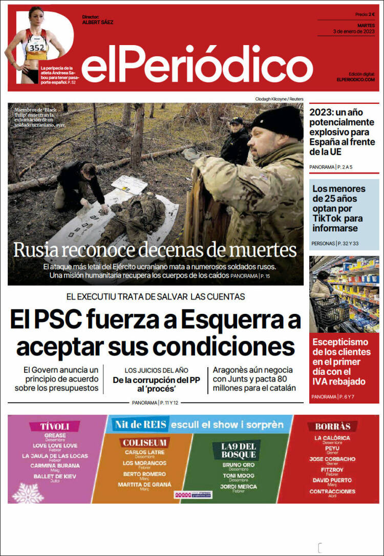 Portada de El Periódico (Spain)