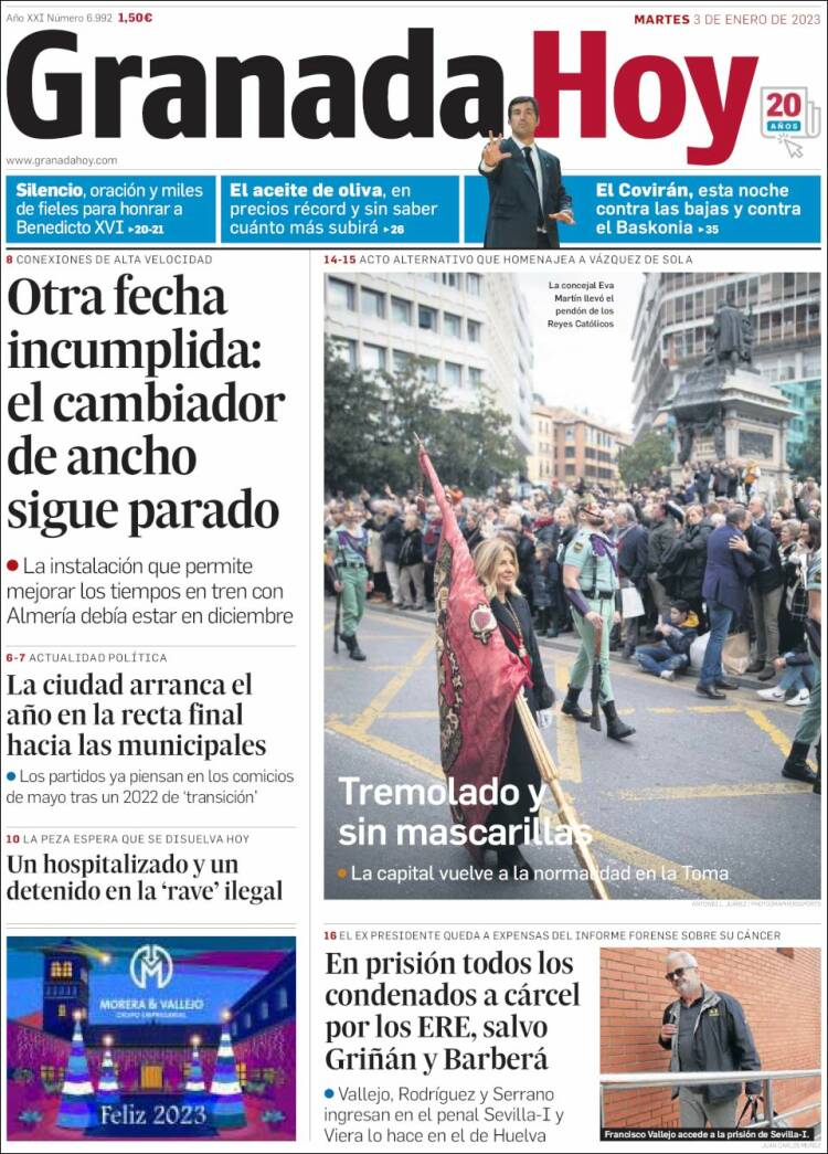 Portada de Granada Hoy (Spain)