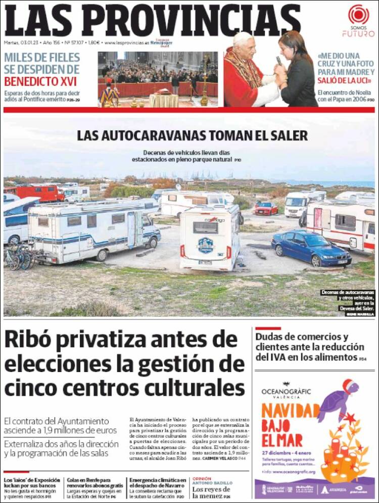 Portada de Las Provincias (Spain)