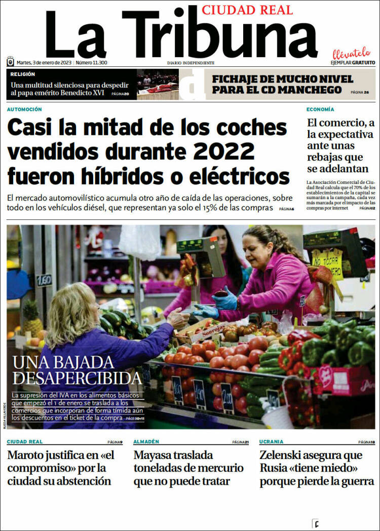 Portada de La Tribuna de Ciudad Real (Spain)