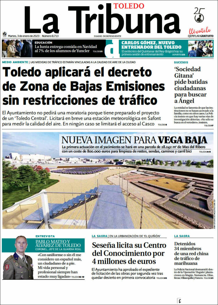 Portada de La Tribuna de Toledo (Spain)