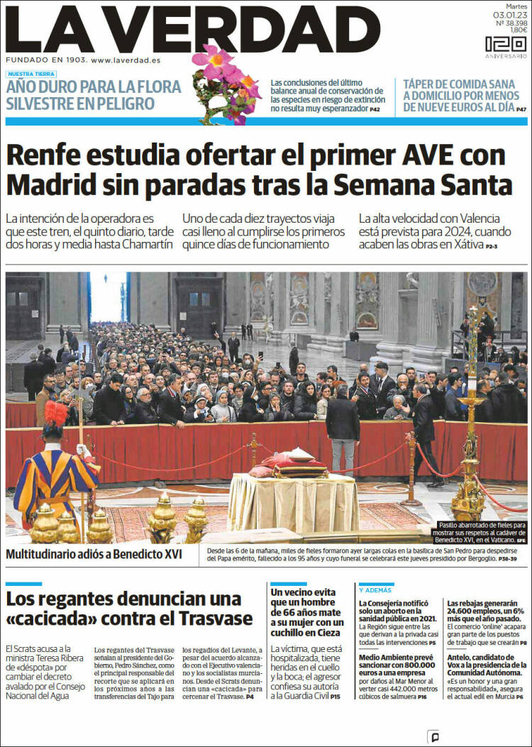 Portada de La Verdad de Murcia (Spain)