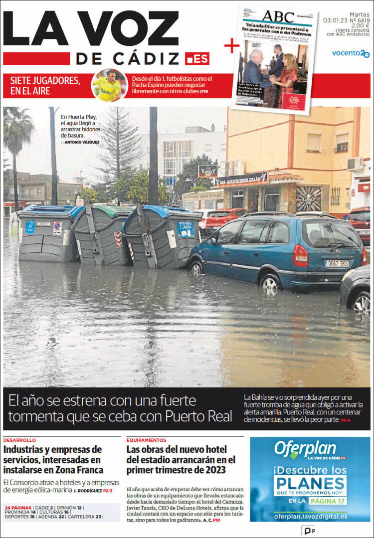 Portada de La Voz de Cádiz (Spain)