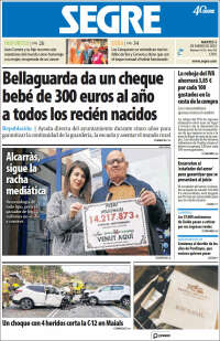 Portada de Segre  (Spain)