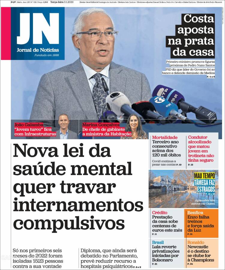 Portada de Jornal de Notícias (Portugal)
