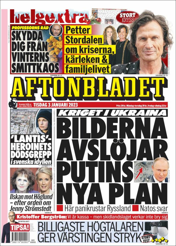 Portada de Aftonbladet (Suecia)