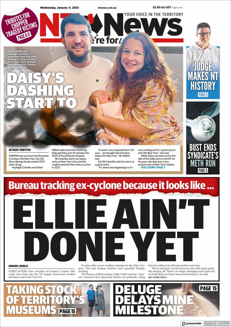 Portada de Northern Territory News (Australia)