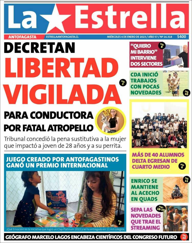 Portada de La Estrella del Norte (Chile)