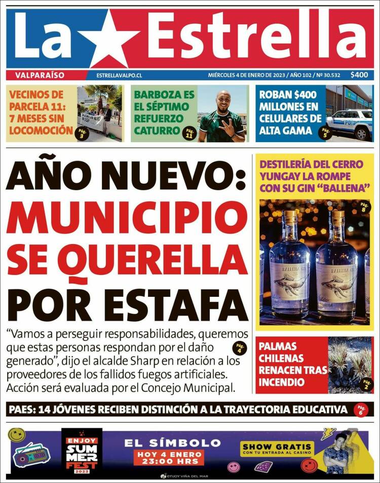 Portada de Estrella de Valparaiso (Chile)