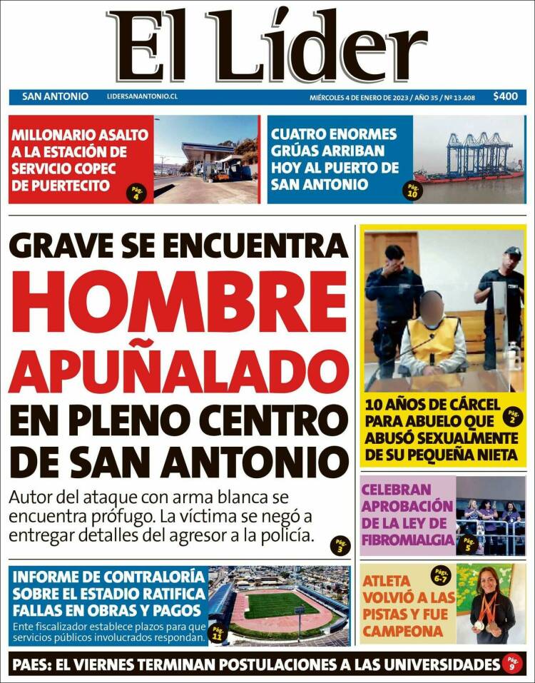Portada de Lider de San Antonio (Chile)
