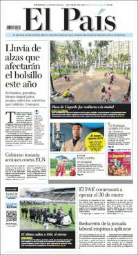 Portada de El País - Cali (Colombia)