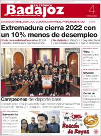 Portada de La Crónica de Badajoz (Spain)