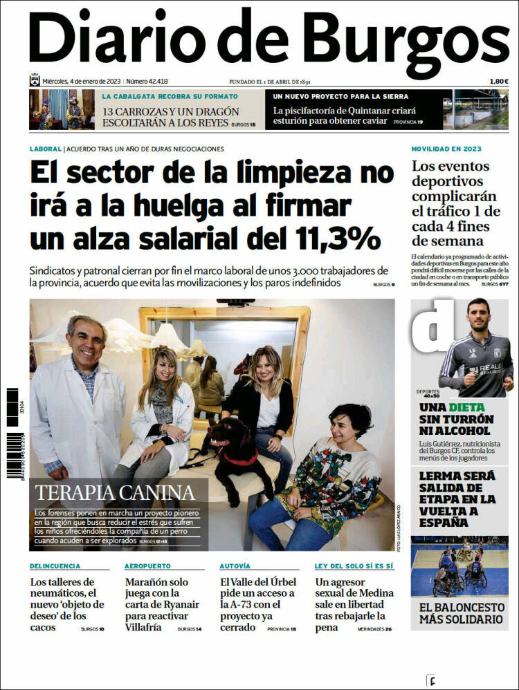 Portada de Diario de Burgos (Spain)