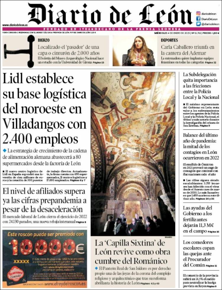 Portada de Diario de León (Spain)