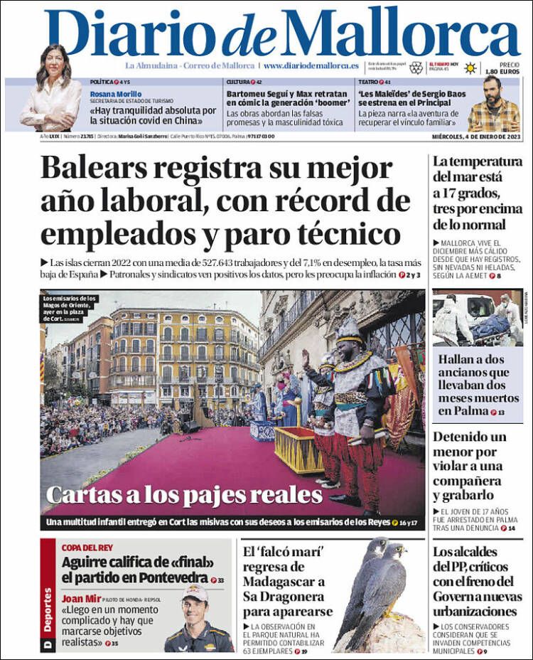 Portada de Diario de Mallorca (Spain)