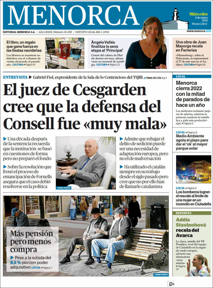 Portada de Menorca - Diario Insular (Spain)