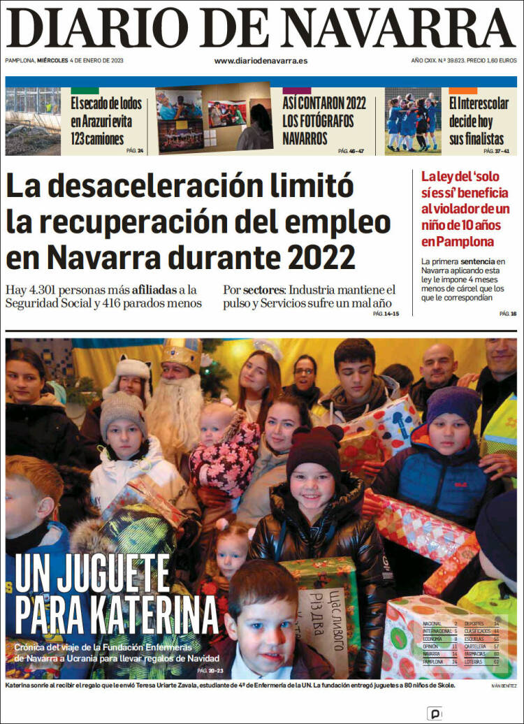 Portada de Diario de Navarra (Spain)