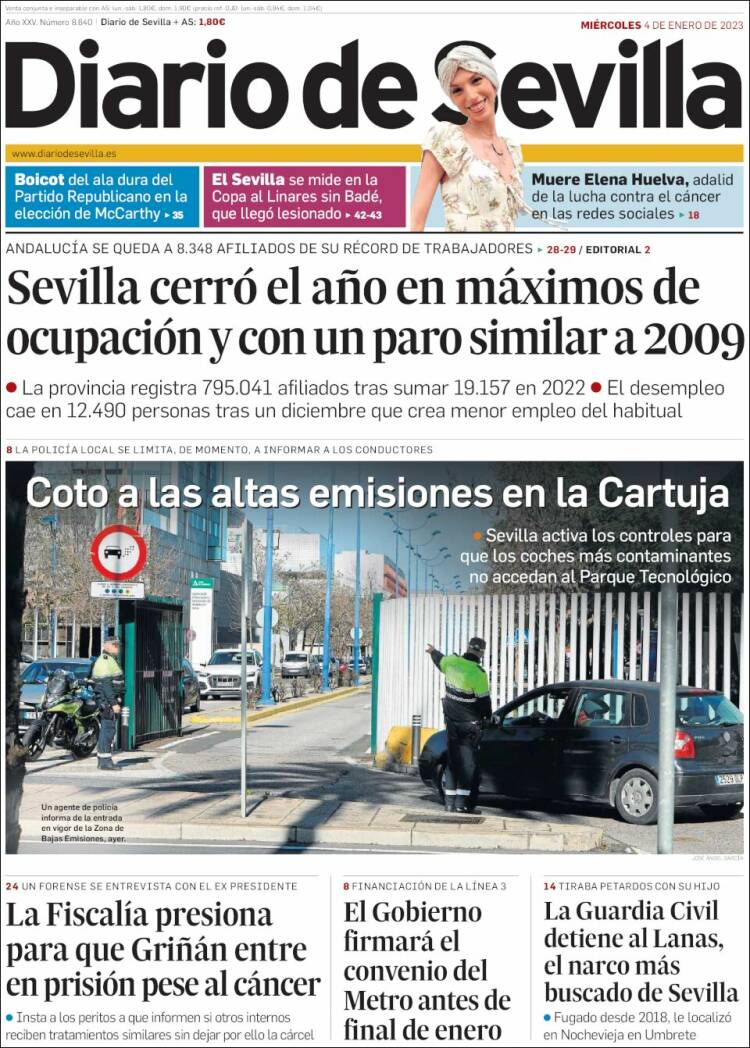 Portada de Diario de Sevilla (Spain)