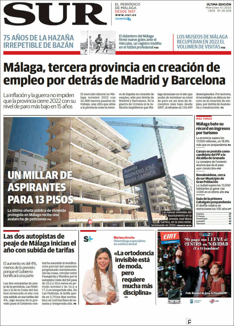 Portada de Diario el Sur (Spain)