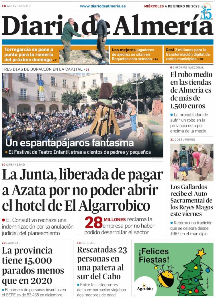 Portada de Diario de Almería (Spain)