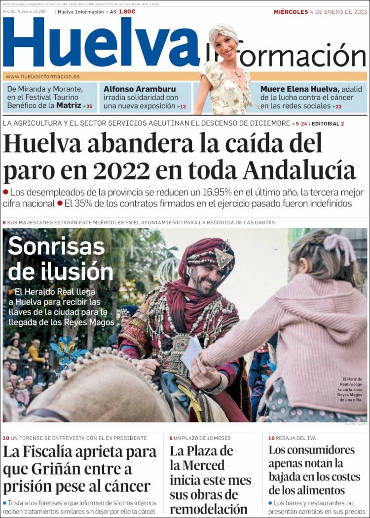 Portada de Huelva Información (Spain)