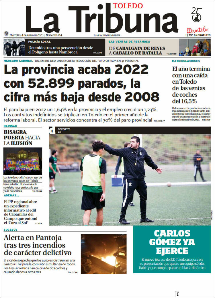 Portada de La Tribuna de Toledo (Spain)