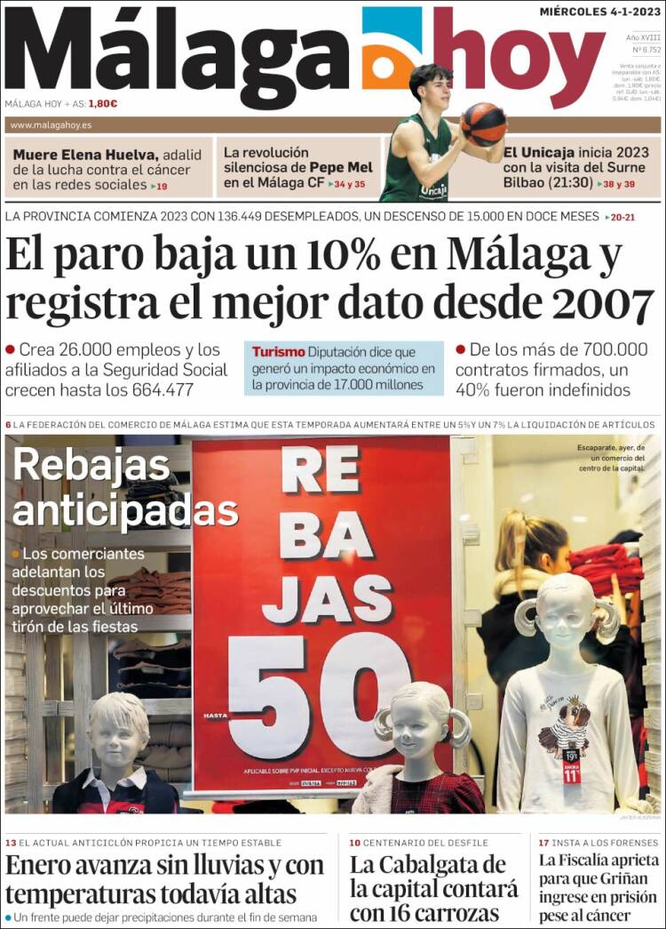 Portada de Málaga Hoy (Spain)