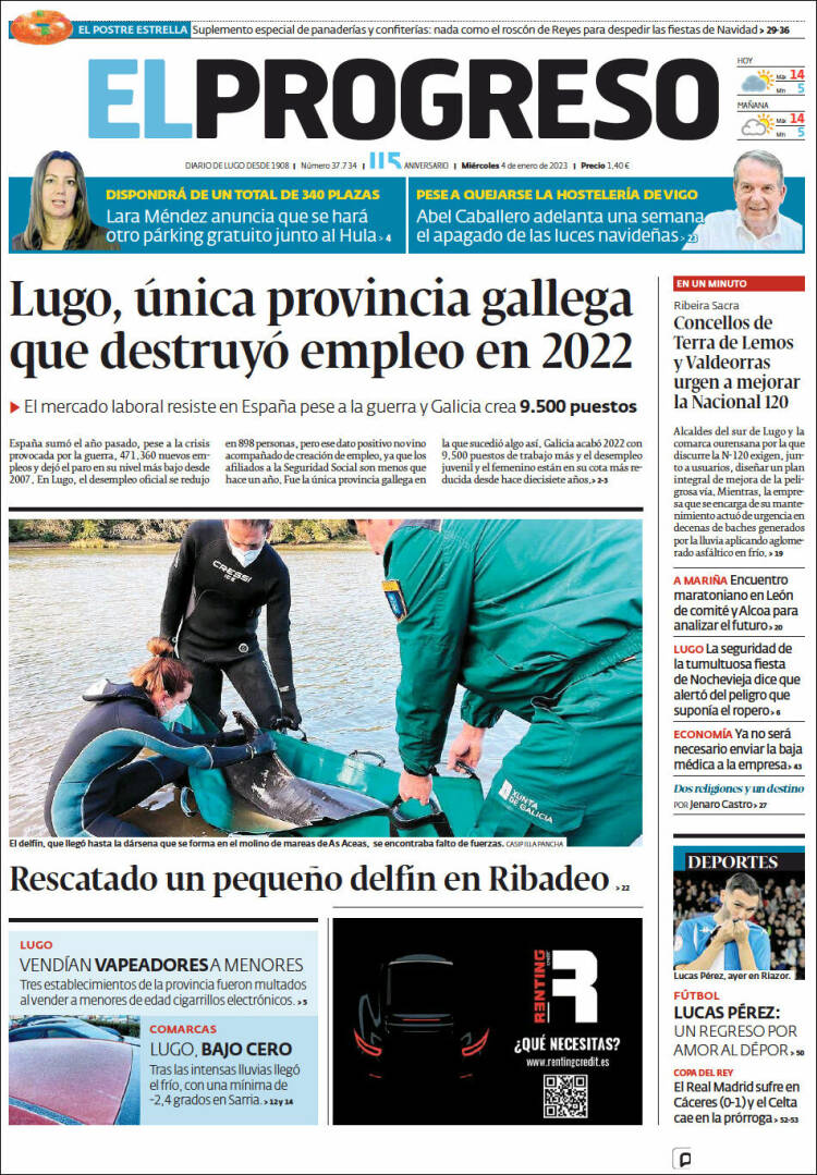 Portada de El Progreso (Spain)