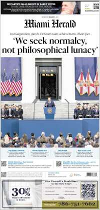 Portada de Miami Herald (USA)